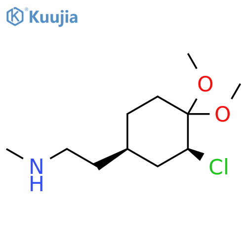 CYCLOHEXANEETHANAMINE, 3-CHLORO-4,4-DIMETHOXY-N-METHYL-, CIS- structure