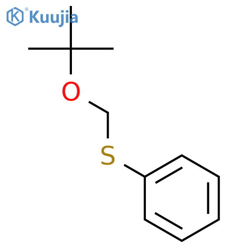 Benzene, [[(1,1-dimethylethoxy)methyl]thio]- structure