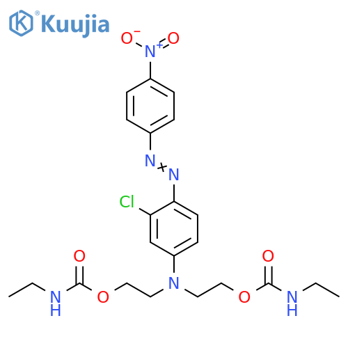 Carbamic acid, ethyl-, [[3-chloro-4-[(4-nitrophenyl)azo]phenyl]imino]di-2,1-ethanediyl ester (9CI) structure