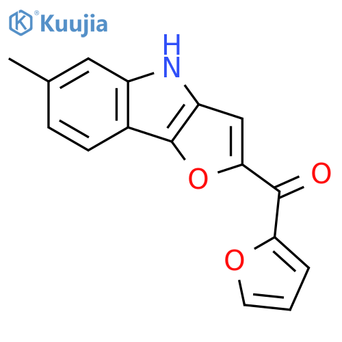 Methanone, 2-furanyl(6-methyl-4H-furo[3,2-b]indol-2-yl)- structure