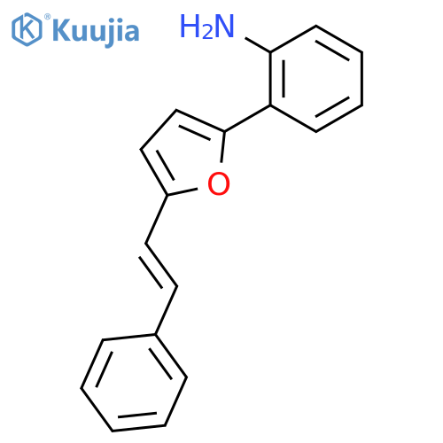 Benzenamine, 2-[5-(2-phenylethenyl)-2-furanyl]- structure