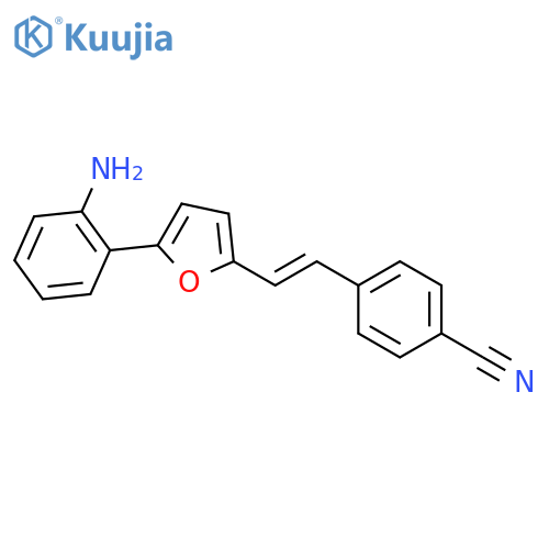 Benzonitrile, 4-[2-[5-(2-aminophenyl)-2-furanyl]ethenyl]- structure