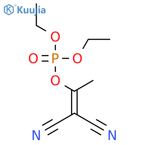 Phosphoric acid, 2,2-dicyano-1-methylethenyl diethyl ester structure