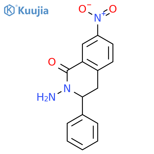 1(2H)-Isoquinolinone, 2-amino-3,4-dihydro-7-nitro-3-phenyl- structure