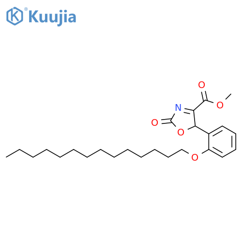 4-Oxazolecarboxylic acid,2,5-dihydro-2-oxo-5-[2-(tetradecyloxy)phenyl]-, methyl ester structure