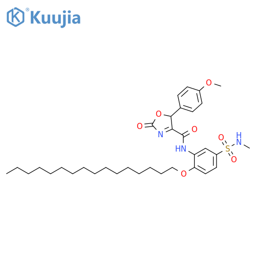 4-Oxazolecarboxamide,N-[2-(hexadecyloxy)-5-[(methylamino)sulfonyl]phenyl]-2,5-dihydro-5-(4-methoxyphenyl)-2-oxo- structure
