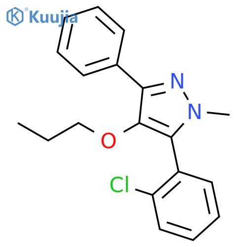 1H-Pyrazole, 5-(2-chlorophenyl)-1-methyl-3-phenyl-4-propoxy- structure
