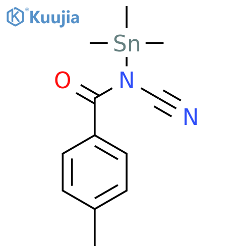 Benzamide, N-cyano-4-methyl-N-(trimethylstannyl)- structure