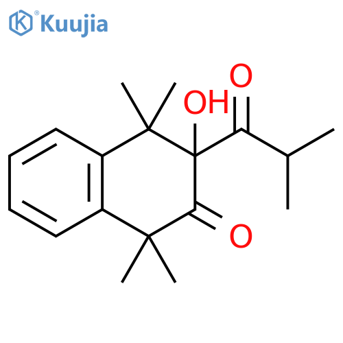 2(1H)-Naphthalenone,3,4-dihydro-3-hydroxy-1,1,4,4-tetramethyl-3-(2-methyl-1-oxopropyl)- structure