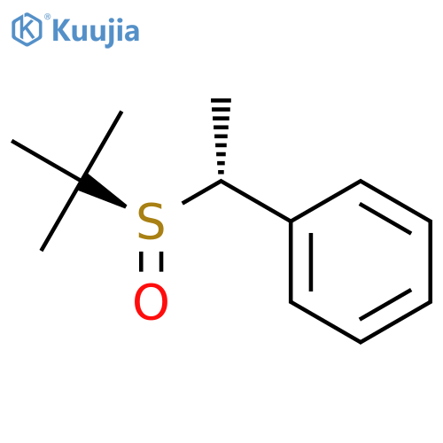 Benzene, [(1R)-1-[(R)-(1,1-dimethylethyl)sulfinyl]ethyl]-, rel- structure