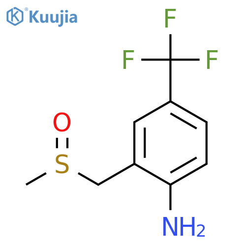 Benzenamine, 2-[(methylsulfinyl)methyl]-4-(trifluoromethyl)- structure