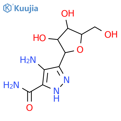 1-(4-amino-3-carbamoyl-1H-pyrazol-5-yl)-1,4-anhydropentitol structure