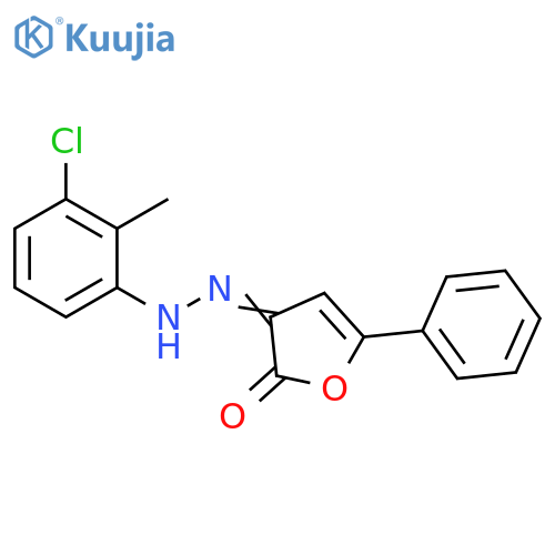 2,3-Furandione, 5-phenyl-, 3-[(3-chloro-2-methylphenyl)hydrazone] structure