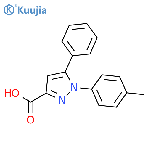 1H-Pyrazole-3-carboxylic acid, 1-(4-methylphenyl)-5-phenyl- structure