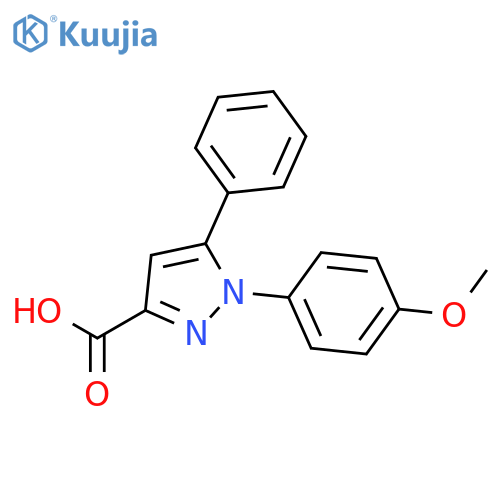 1-(4-Methoxyphenyl)-5-phenyl-1H-pyrazole-3-carboxylic acid structure