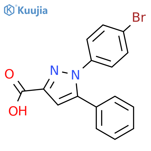 1H-Pyrazole-3-carboxylic acid, 1-(4-bromophenyl)-5-phenyl- structure