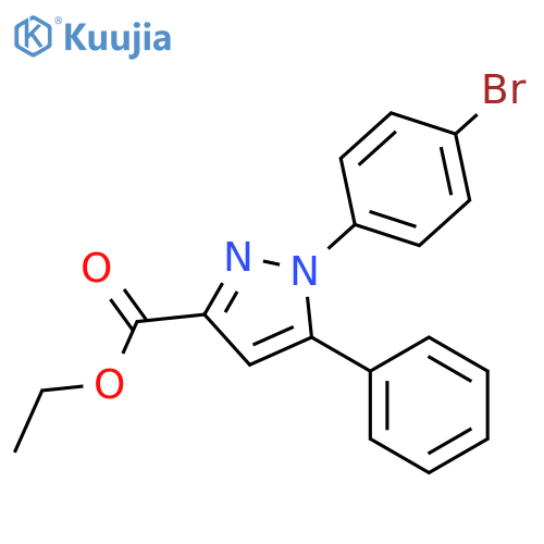 1H-Pyrazole-3-carboxylic acid, 1-(4-bromophenyl)-5-phenyl-, ethyl ester structure