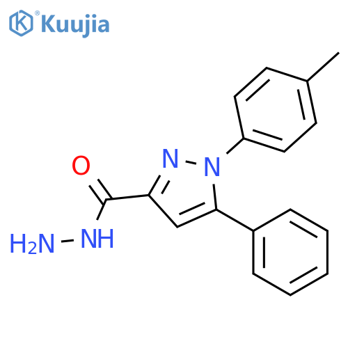 1H-Pyrazole-3-carboxylic acid, 1-(4-methylphenyl)-5-phenyl-, hydrazide structure