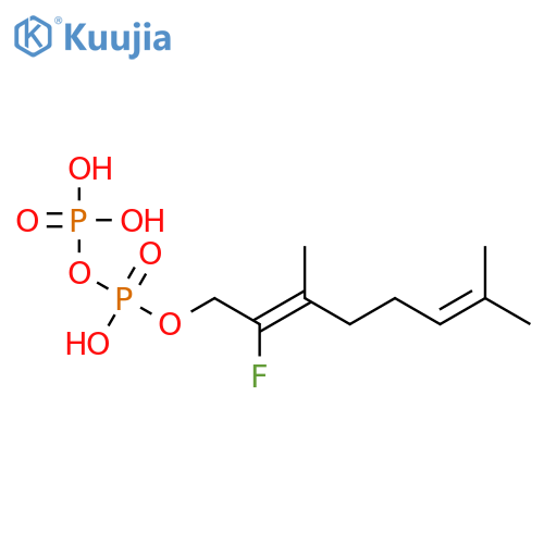 Diphosphoric acid,P-(2Z)-2-fluoro-3,7-dimethyl-2,6-octadienyl ester structure