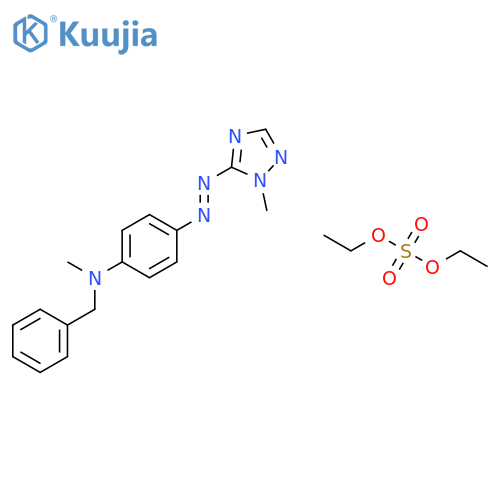 diethyl sulphate, compound with N-methyl-N-[4-[(1-methyl-1H-1,2,4-triazol-5-yl)azo]phenyl]benzylamine (1:1) structure