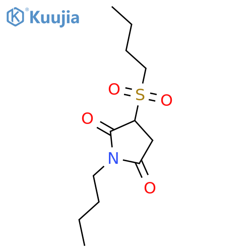 2,5-Pyrrolidinedione, 1-butyl-3-(butylsulfonyl)- structure