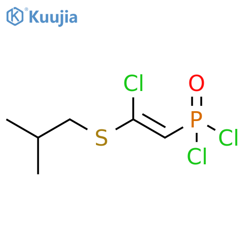 Phosphonic dichloride, [2-chloro-2-[(2-methylpropyl)thio]ethenyl]-, (Z)- (9CI) structure