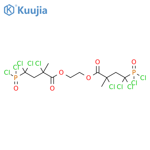 Butanoic acid, 2,4,4-trichloro-4-(dichlorophosphinyl)-2-methyl-,1,2-ethanediyl ester structure