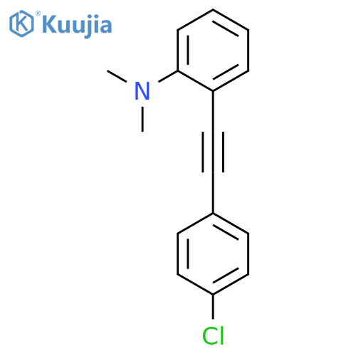 Benzenamine, 2-[(4-chlorophenyl)ethynyl]-N,N-dimethyl- structure