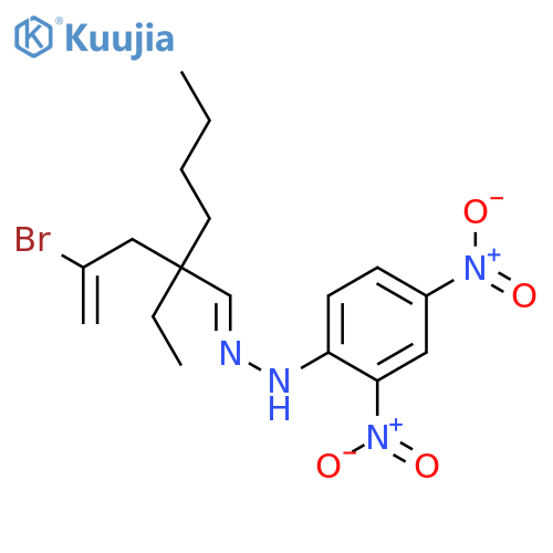 HEXANAL, 2-(2-BROMO-2-PROPENYL)-2-ETHYL-, (2,4-DINITROPHENYL)HYDRAZONE structure