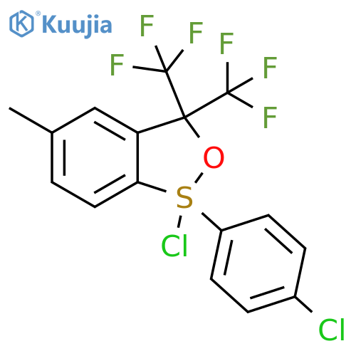 3H-2,1-Benzoxathiole, 1-chloro-1-(4-chlorophenyl)-1,1-dihydro-5-methyl-3,3-bis(trifluoromethyl)- (9CI) structure