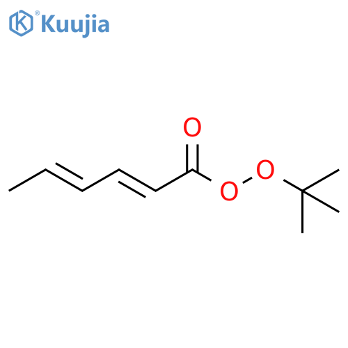 2,4-Hexadieneperoxoic acid, 1,1-dimethylethyl ester, (E,E)- structure