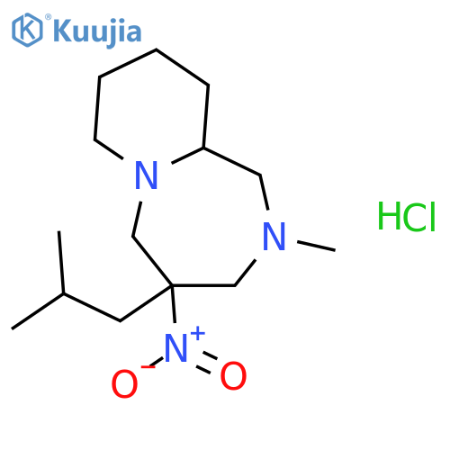 2-methyl-4-(2-methylpropyl)-4-nitro-1,3,5,7,8,9,10,10a-octahydropyrido[1,2-a][1,4]diazepine;hydrochloride structure
