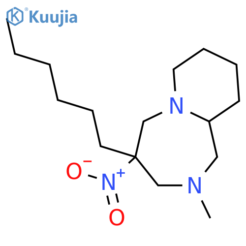 Pyrido[1,2-a][1,4]diazepine, 4-hexyldecahydro-2-methyl-4-nitro- structure