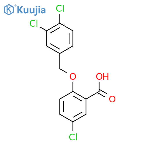 5-Chloro-2-(3,4-dichlorobenzyl)oxybenzoic Acid structure