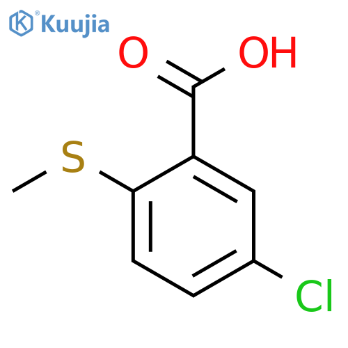 Benzoic acid, 5-chloro-2-(methylthio)- structure
