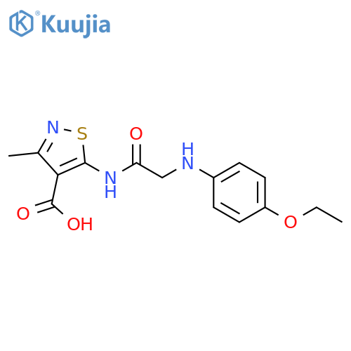 4-Isothiazolecarboxylic acid,5-[[[(4-ethoxyphenyl)amino]acetyl]amino]-3-methyl- structure