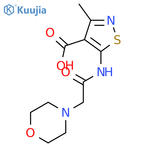 4-Isothiazolecarboxylic acid, 3-methyl-5-[(4-morpholinylacetyl)amino]- structure