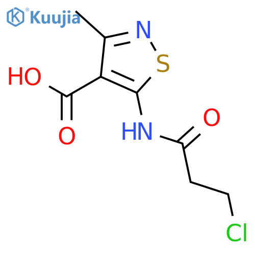 4-Isothiazolecarboxylic acid, 5-[(3-chloro-1-oxopropyl)amino]-3-methyl- structure