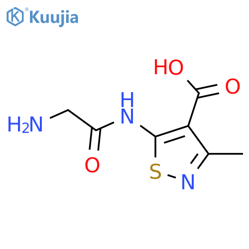 4-Isothiazolecarboxylic acid, 5-[(aminoacetyl)amino]-3-methyl- structure