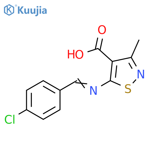 4-Isothiazolecarboxylic acid,5-[[(4-chlorophenyl)methylene]amino]-3-methyl- structure