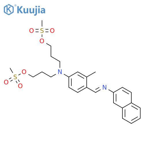 1-Propanol,3,3'-[[3-methyl-4-[(2-naphthalenylimino)methyl]phenyl]imino]bis-,dimethanesulfonate (ester), monohydrochloride (9CI) structure