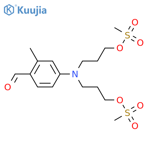 Benzaldehyde, 4-[bis[3-[(methylsulfonyl)oxy]propyl]amino]-2-methyl- structure