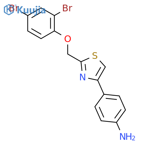 Benzenamine, 4-[2-[(2,4-dibromophenoxy)methyl]-4-thiazolyl]- structure