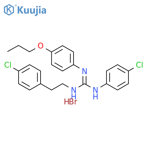 Guanidine, N-(4-chlorophenyl)-N''-[2-(4-chlorophenyl)ethyl]-N'-(4-propoxyphenyl)-, hydrobromide (1:1) structure