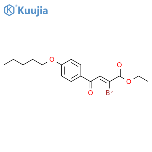 2-Butenoic acid, 2-bromo-4-oxo-4-[4-(pentyloxy)phenyl]-, ethyl ester, (Z)- (9CI) structure
