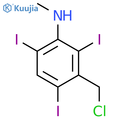 Benzenamine, 3-(chloromethyl)-2,4,6-triiodo-N-methyl- structure