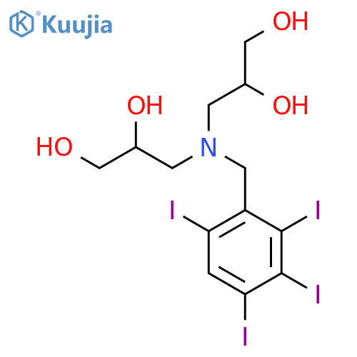 1,2-Propanediol, 3,3'-[[(2,3,4,6-tetraiodophenyl)methyl]imino]bis- structure