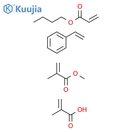 2-Propenoic acid, 2-methyl-, polymer with butyl 2-propenoate, ethenylbenzene and methyl 2-methyl-2-propenoate, zinc salt structure
