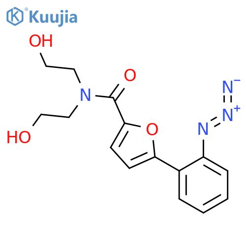 2-Furancarboxamide, 5-(2-azidophenyl)-N,N-bis(2-hydroxyethyl)- structure