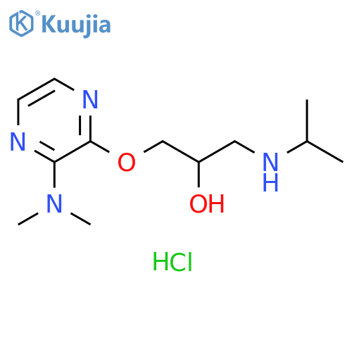 2-Propanol,1-[[3-(dimethylamino)pyrazinyl]oxy]-3-[(1-methylethyl)amino]-,monohydrochloride structure